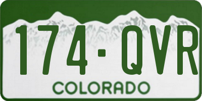 CO license plate 174QVR