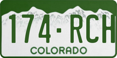 CO license plate 174RCH