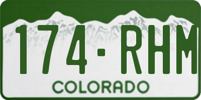 CO license plate 174RHM