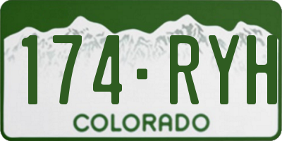 CO license plate 174RYH