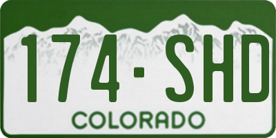 CO license plate 174SHD