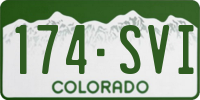 CO license plate 174SVI