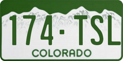 CO license plate 174TSL