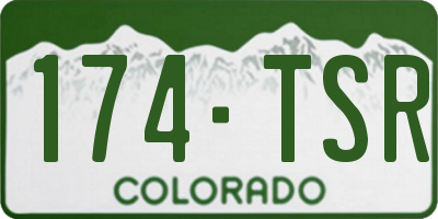 CO license plate 174TSR