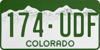CO license plate 174UDF