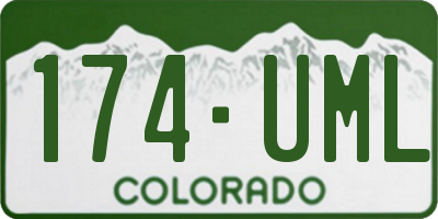 CO license plate 174UML
