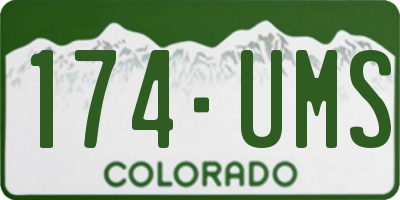 CO license plate 174UMS