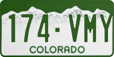 CO license plate 174VMY