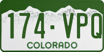 CO license plate 174VPQ