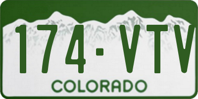 CO license plate 174VTV