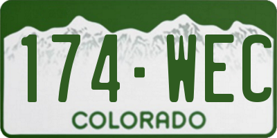 CO license plate 174WEC