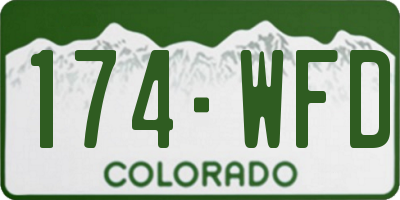 CO license plate 174WFD