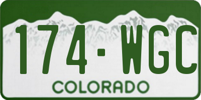 CO license plate 174WGC
