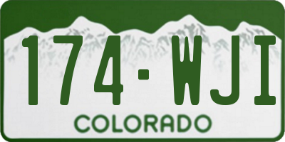 CO license plate 174WJI