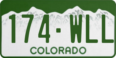 CO license plate 174WLL
