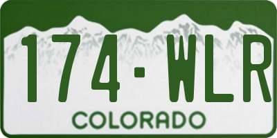 CO license plate 174WLR