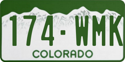 CO license plate 174WMK