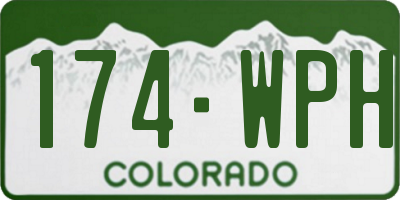 CO license plate 174WPH