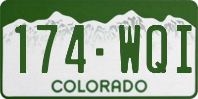 CO license plate 174WQI
