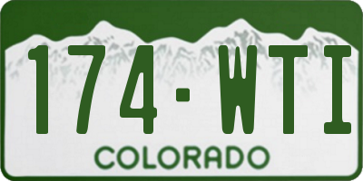 CO license plate 174WTI
