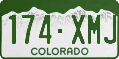 CO license plate 174XMJ