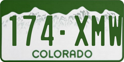 CO license plate 174XMW
