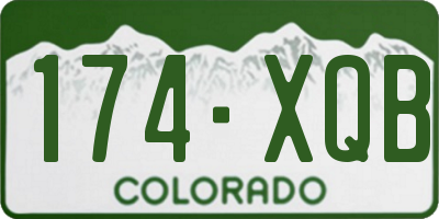 CO license plate 174XQB