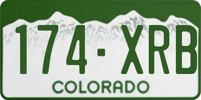 CO license plate 174XRB