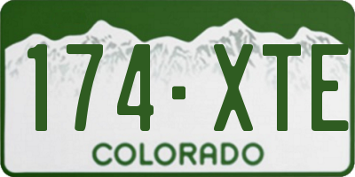 CO license plate 174XTE