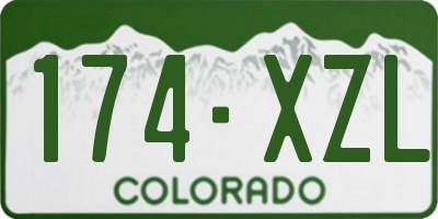 CO license plate 174XZL