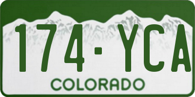 CO license plate 174YCA