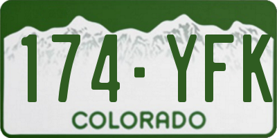 CO license plate 174YFK
