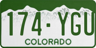 CO license plate 174YGU