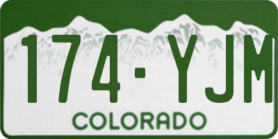 CO license plate 174YJM