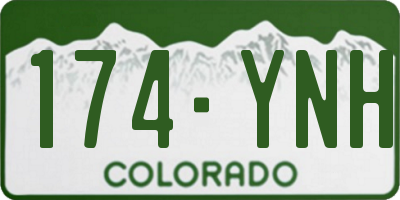 CO license plate 174YNH
