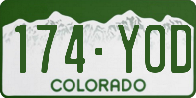 CO license plate 174YOD