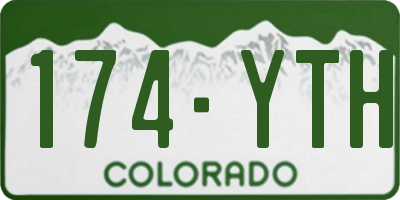 CO license plate 174YTH