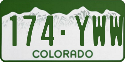 CO license plate 174YWW