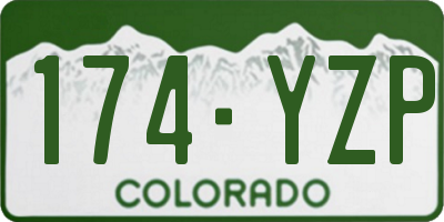 CO license plate 174YZP