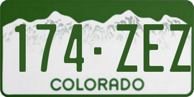 CO license plate 174ZEZ