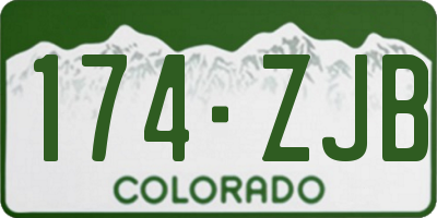 CO license plate 174ZJB