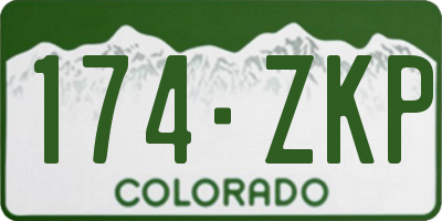 CO license plate 174ZKP