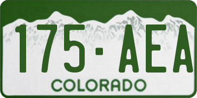 CO license plate 175AEA