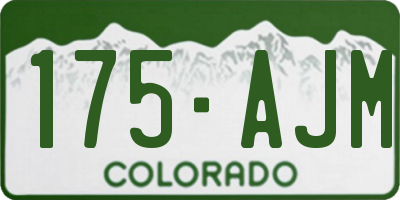 CO license plate 175AJM
