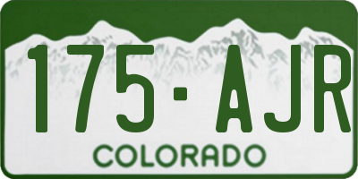 CO license plate 175AJR