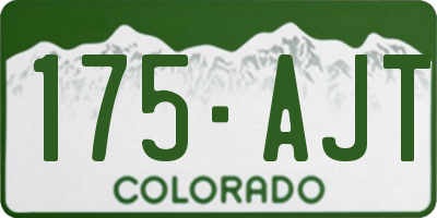 CO license plate 175AJT