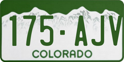CO license plate 175AJV