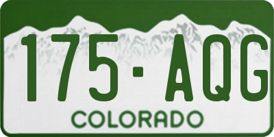 CO license plate 175AQG