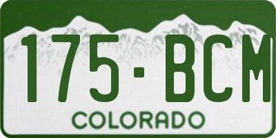 CO license plate 175BCM