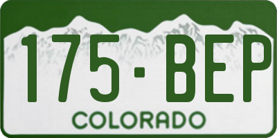 CO license plate 175BEP
